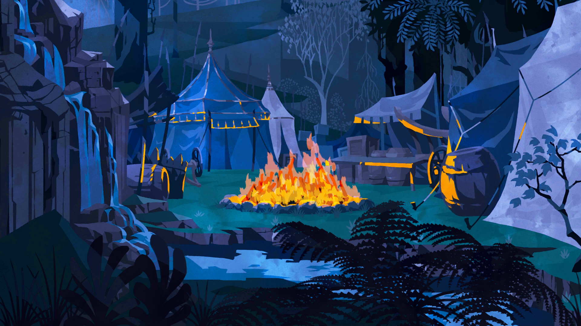 Land of Briar - Campsite (Night)